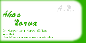 akos morva business card